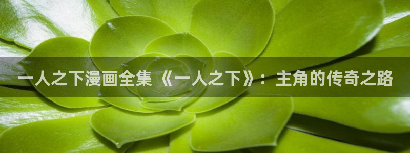 漫蛙的官网：一人之下漫画全集 《一人之下》：主角的传奇之路